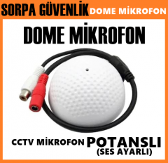 DOME Güvenlik Kamerası Mikrofonu CCTV MIKROFON